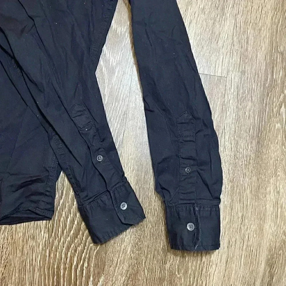 Mens Black Button Up Shirt - M - Picture 3 of 7